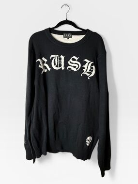 Rush Kings Black Skull Sweater Size XL (K)